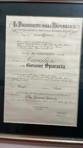 Sparacia Cavaliere del Lavoro