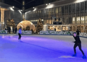 Laveno, lungolago, pista di pattinaggio, Laveno On Ice, al via