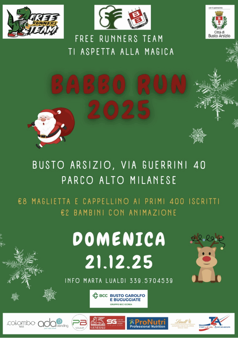 Busto Arsizio, Babbo Run, sesta edizione al via