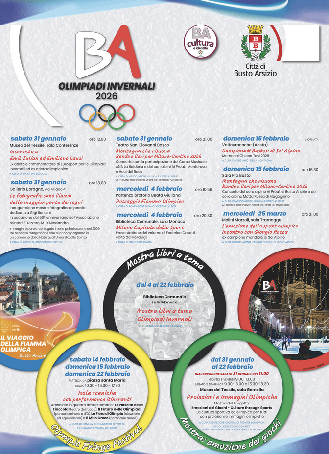 Busto Arsizio, Milano–Cortina 2026, eventi olimpici