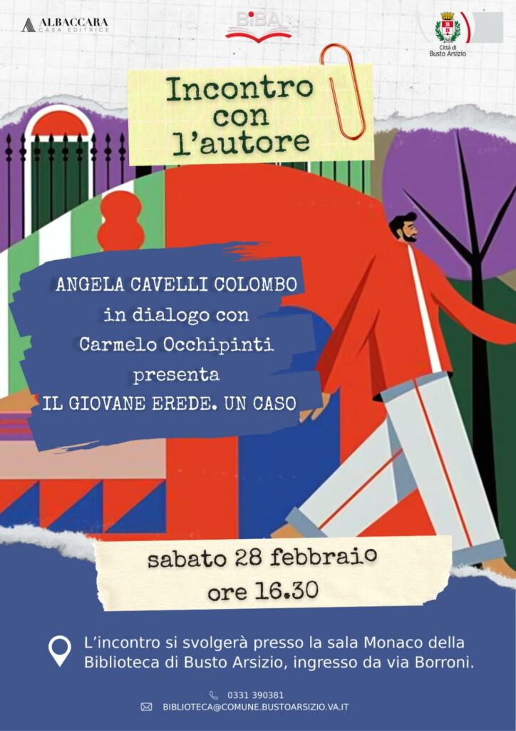 Busto Arsizio, incontro con l’autrice Angela Cavelli Colombo Busto Arsizio