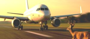 Malpensa, cervo in pista