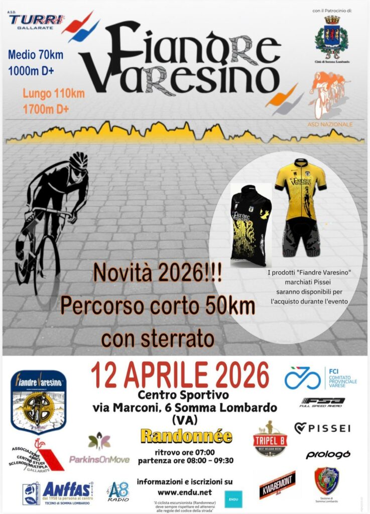 Somma Lombardo. Mercoledì 1 aprile si presenta il Fiandre Varesino 2026 Somma Lombardo