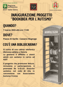 Cassano Magnago, autismo, bibliocabina, per i ragazzi