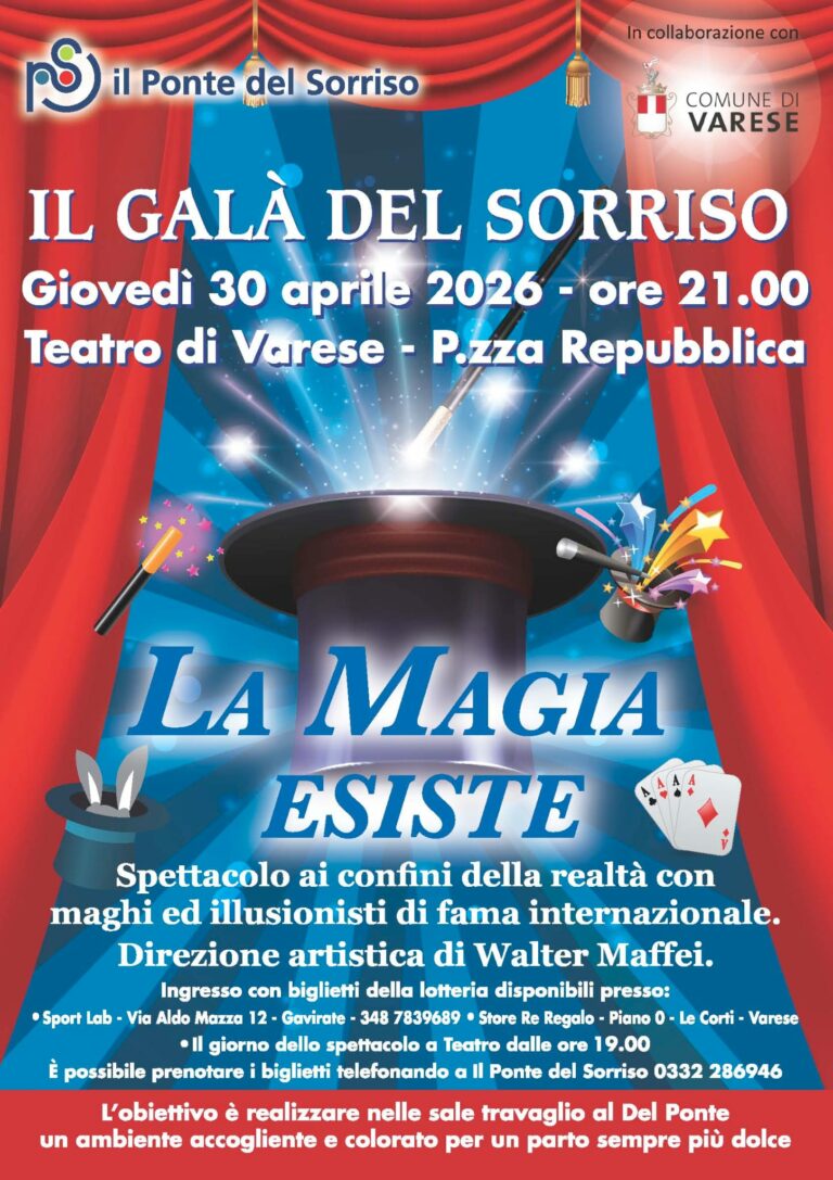 Ponte del Sorriso: spettacolo di magia per le sale travaglio Ponte del Sorriso