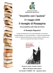Inarzo, appuntamento con l'autore, "Il risveglio di Rosaspina, atteso Giuseppe Reguzzoni