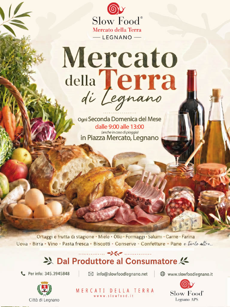 Slow Food Legnano, evento in piazza Mercato Legnano