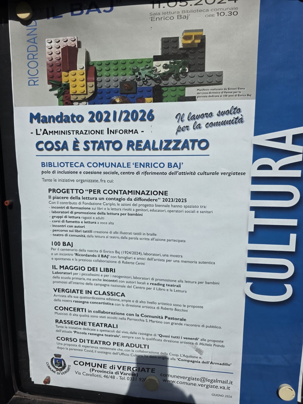 Vergiate, resoconto amministrativo