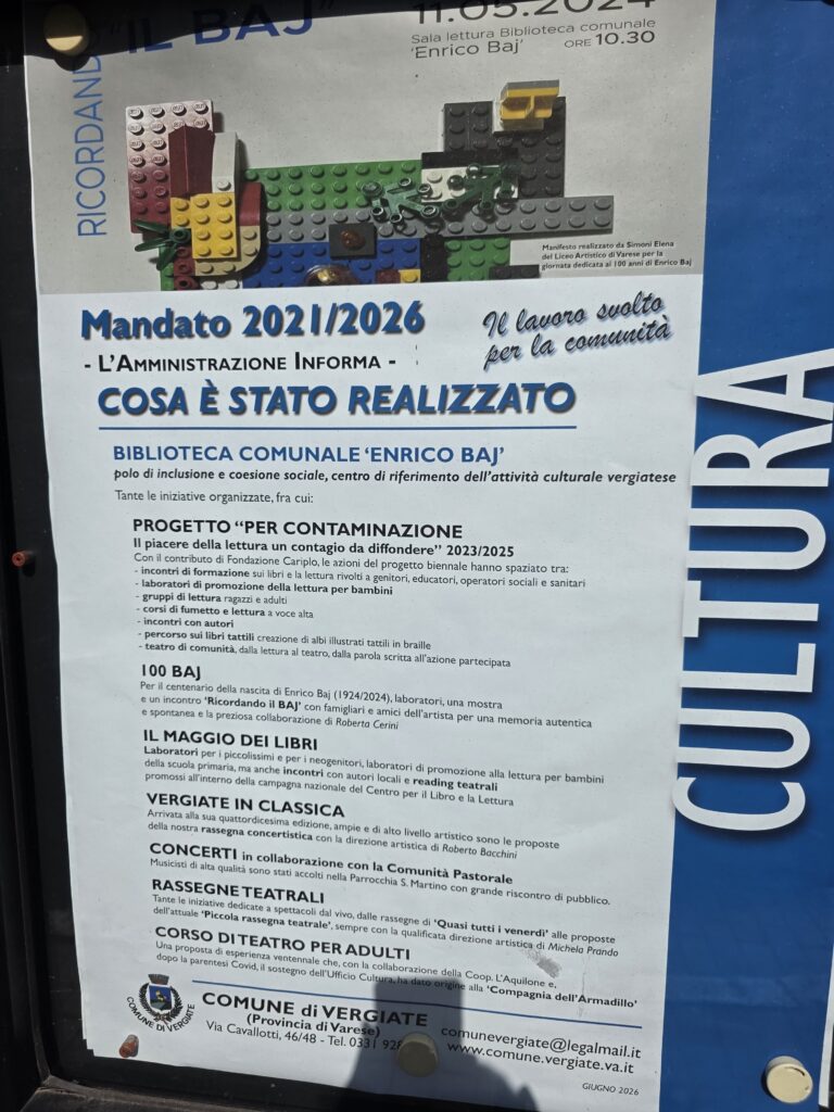 Vergiate, resoconto amministrativo