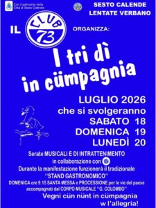 I Tri dì in Cümpagnia - Edizione 2026