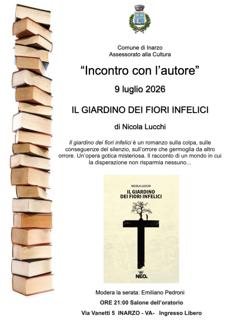 Inarzo, incontro con l’Autore, Nicola Lucchi, e il suo ultimo libro