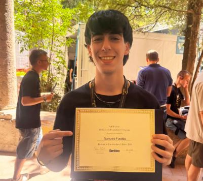 Samuele Faedda. La vittoria della Full Tuition Scholarship samuele Faedda