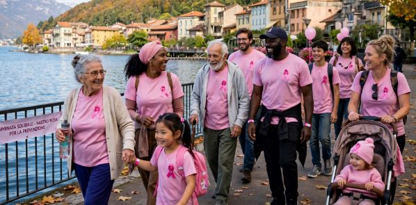 Camminata in Rosa a Porto Ceresio: 5 km di solidarietà per la prevenzione Porto Ceresio