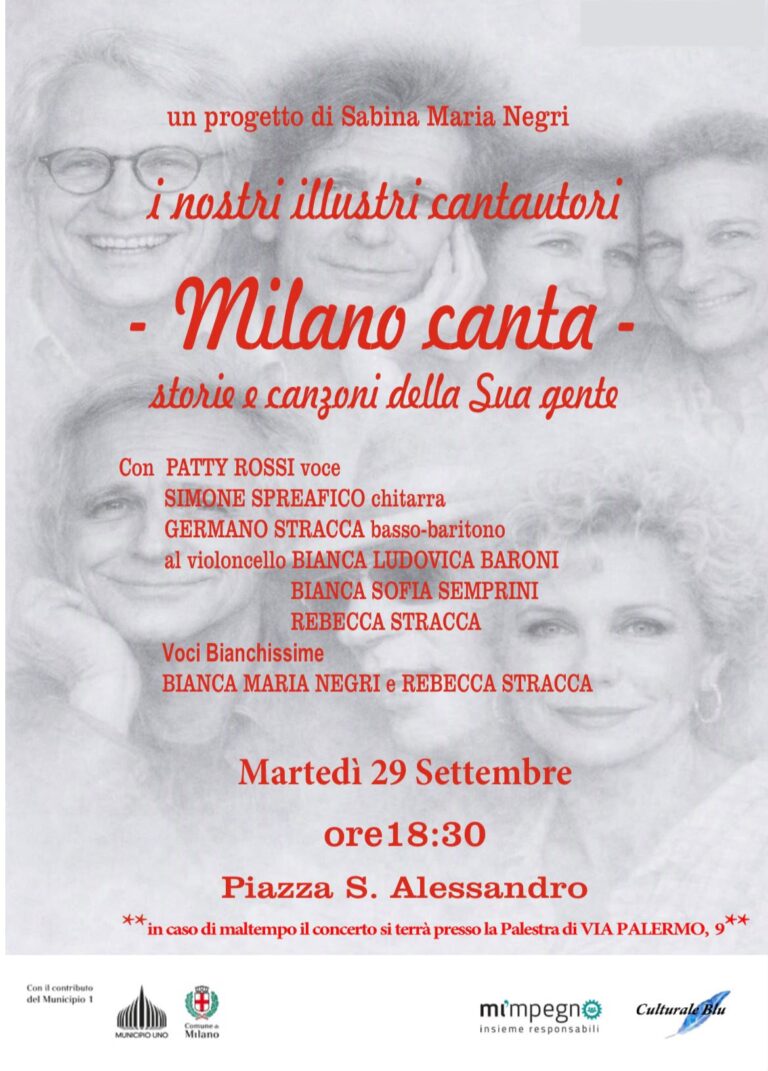 Riscopriamo Milano tra canzoni e cammino francescano, due serate che ti fanno innamorare Riscopriamo Milano con due appuntamenti unici. Il 29 settembre Milano canta in Piazza Sant'Alessandro, il 2 ottobre Passeggiata Francescana dal Museo dei Cappuccini con Opera San Francesco e ricordo di Carlo Acutis. Posti limitati.