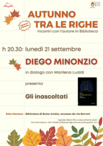Autunno tra le righe a Busto Arsizio, arriva Diego Minonzio
