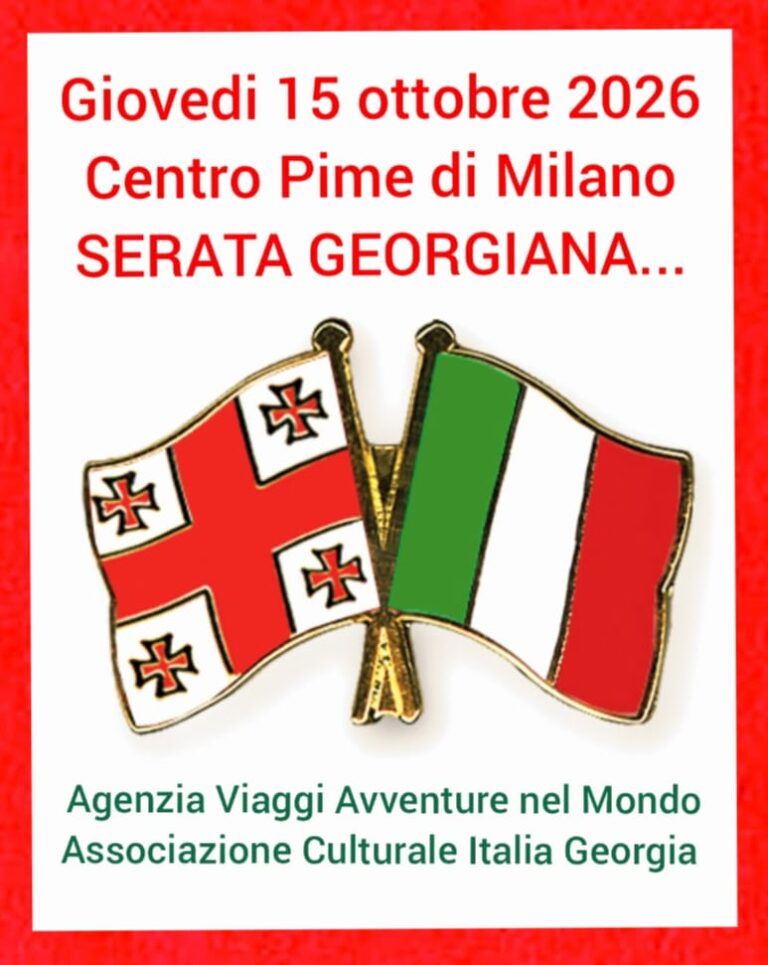 Serata Georgiana a Milano al PIME: il cuore della Georgia Milano