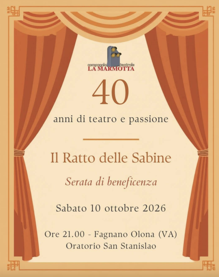 Fagnano Olona, Teatro, 40 anni tra divertimento e solidarietàScreenshot 2026-10-09 alle 22.44.44