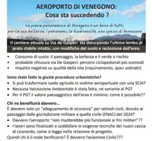 Venegono Superiore, contro l’allungamento della pista dell’aeroporto