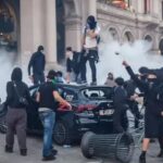 Milano. Scioperi. Vetrine distrutte